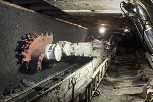 Coal mine excavator underground